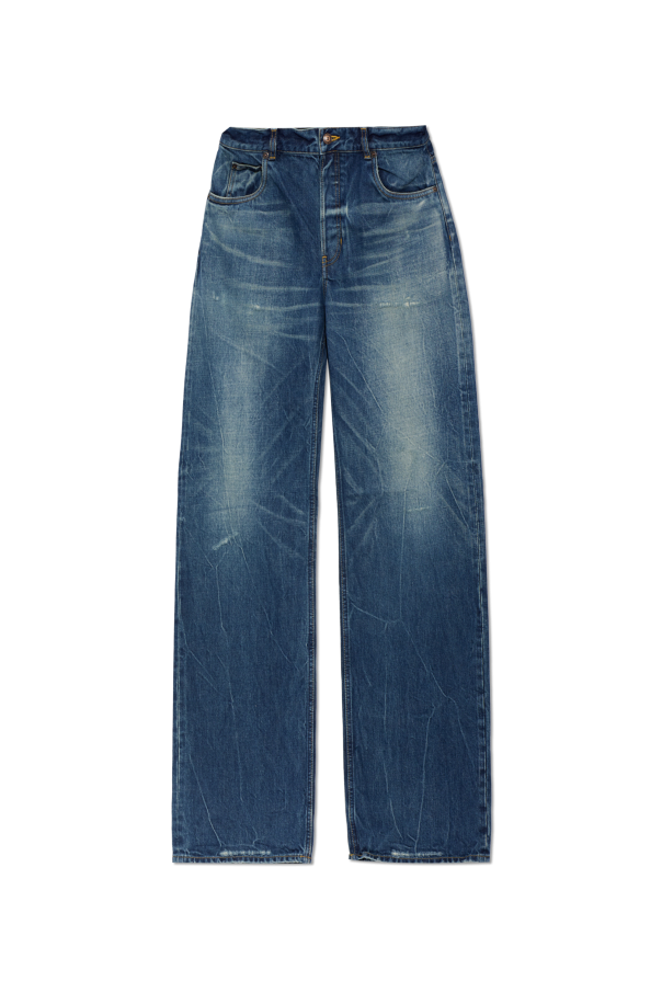 Jeans with vintage effect od Alexander McQueen
