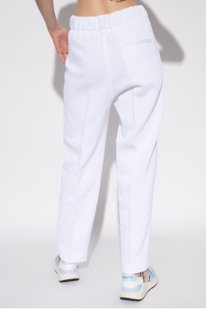 forte_forte Pleat-front Rib trousers