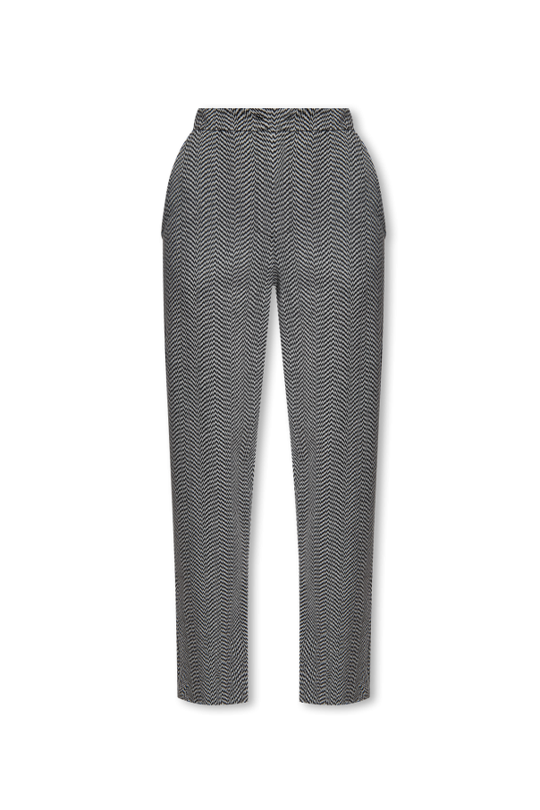 Emporio Armani Spodnie z wzorem w jodełkę