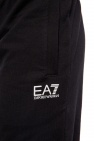 EA7 Emporio Armani BLACK Logo-printed sweatpants
