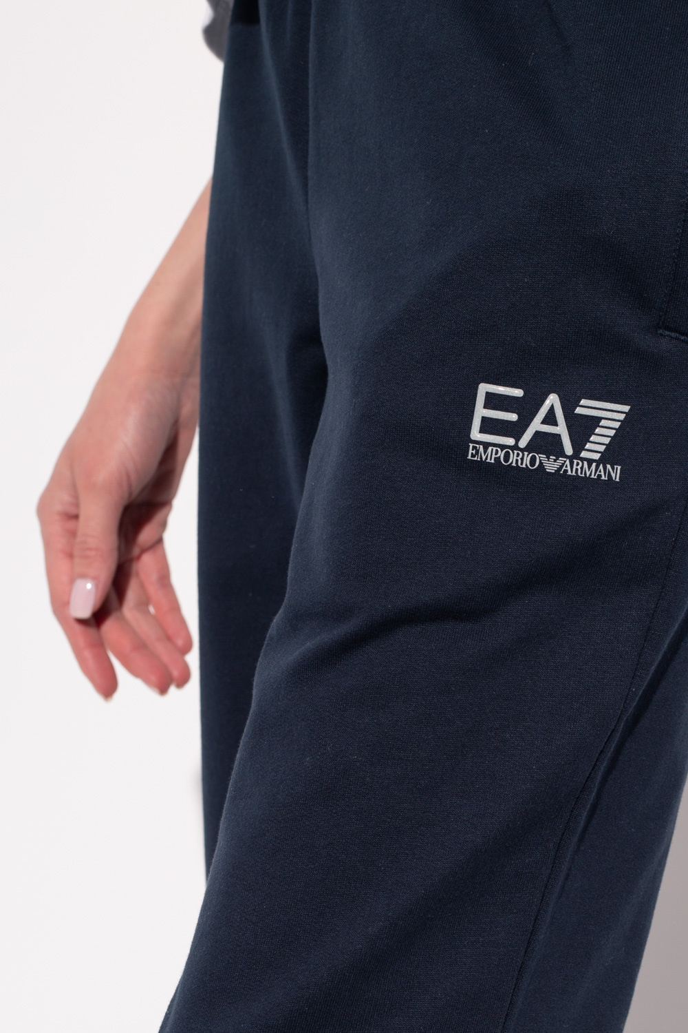 Armani EA7 core ID Khakigrøn french terry-sweatshirt Sweatpants with logo