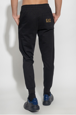 Emporio armani nero striped crew-neck jumper Sweatpants with logo