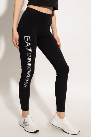 EA7 Emporio Armani Emporio Armani Bodywear Terry Shorts in Khaki mit gleichfarbigem Logo
