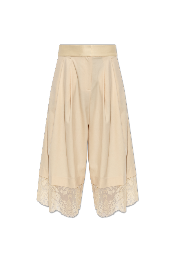 Wool Trousers with Lace Trim od Zimmermann