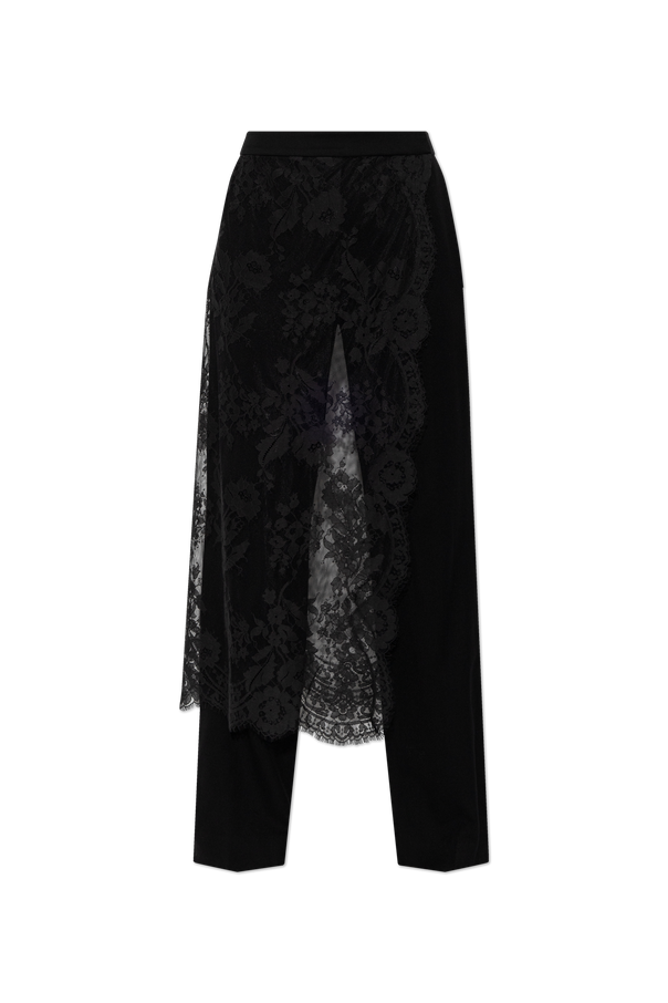 Wool Trousers with Lace Pleat od Zimmermann