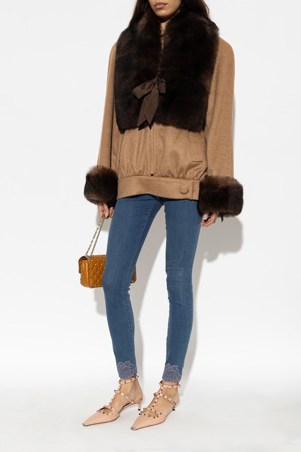 Valentino Garavani Jeans with lace-trimmed legs