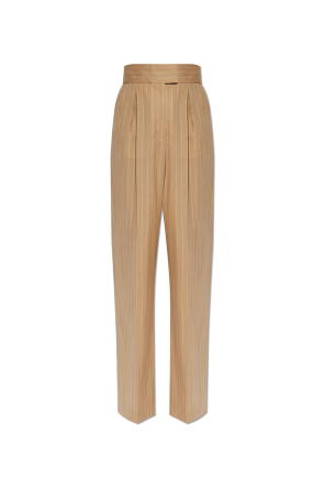 Wool trousers with pleats