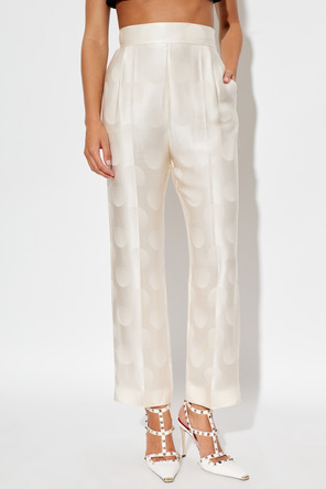 Valentino Garavani Silk pleated trousers
