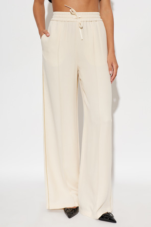 Valentino Garavani Silk trousers with leg stitching