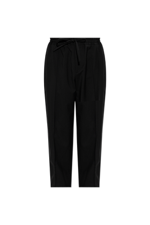 Wool pleated trousers