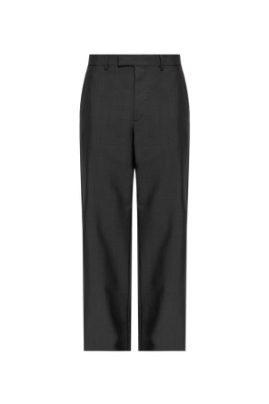 Wool pleated trousers