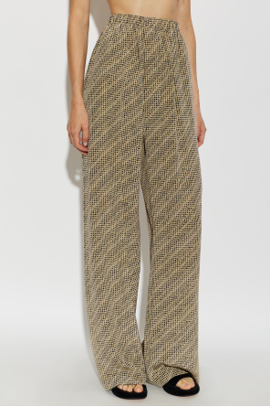 Balenciaga Calças de seda com pernas largas