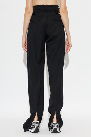Bottega Veneta Wollhose mit Schlitz an den Hosenbeinen