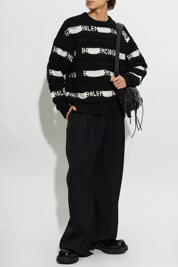 Balenciaga Balenciaga Wide-Leg Wool Trousers