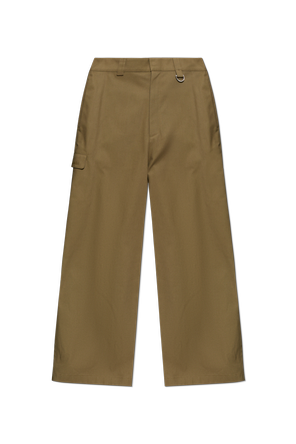 Relaxed wide-leg cotton pants