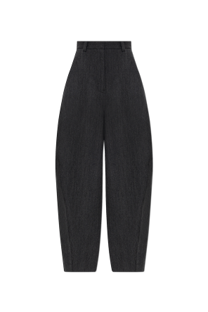 Wool wide-leg pants