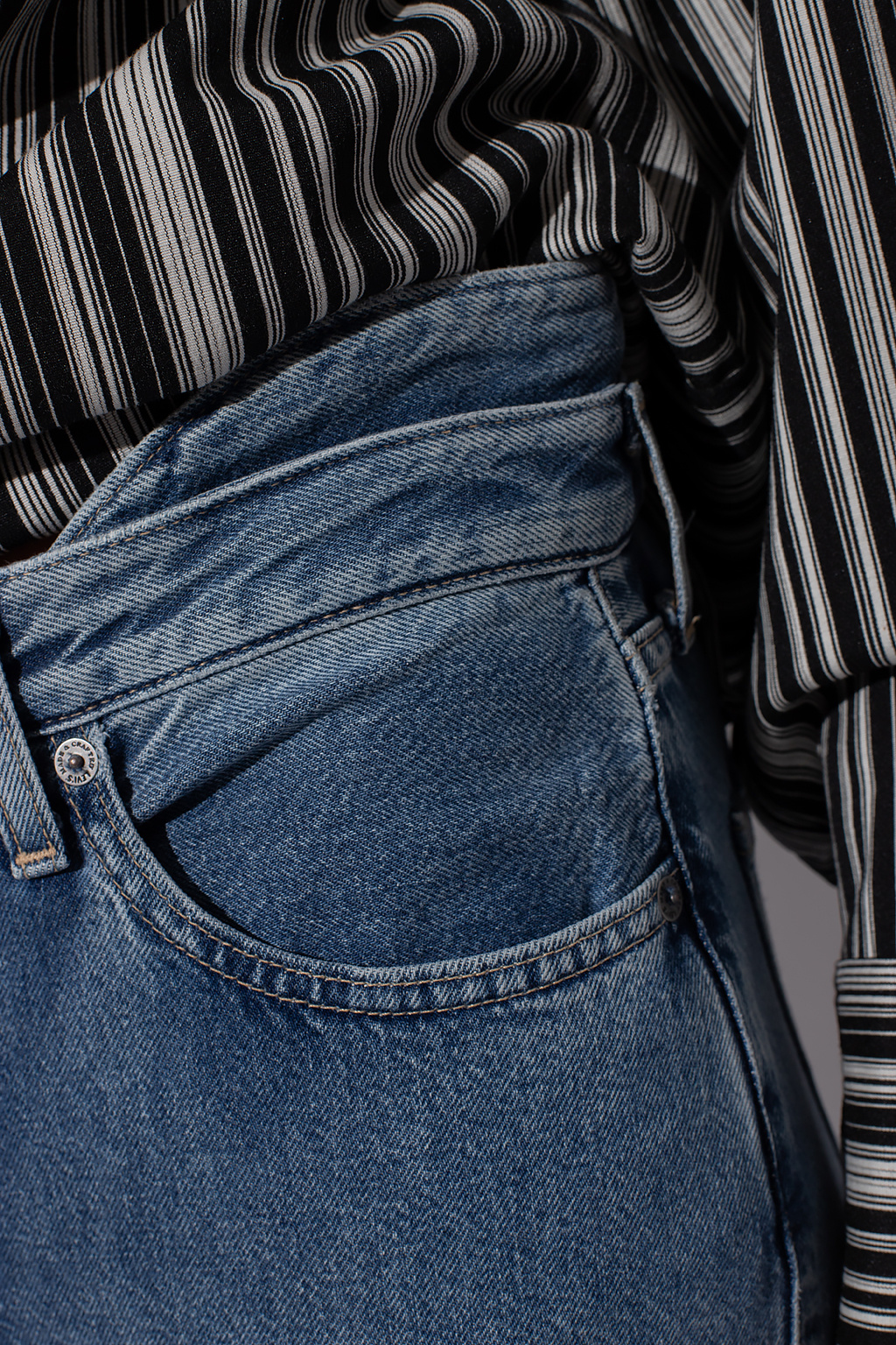 Super Cute Ultra Low Rise Hip Hugger Pinstripe Flare Pants With Zipper  Pockets | Boardwalk Vintage