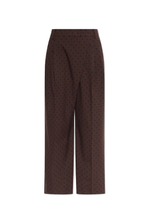 Calças com padrão aos quadrados