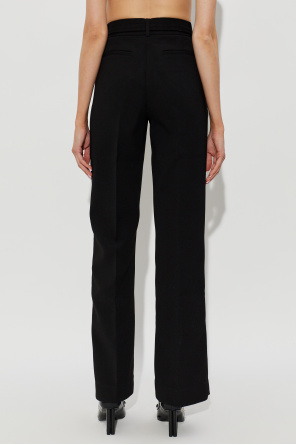 Ganni Creased trousers with belt