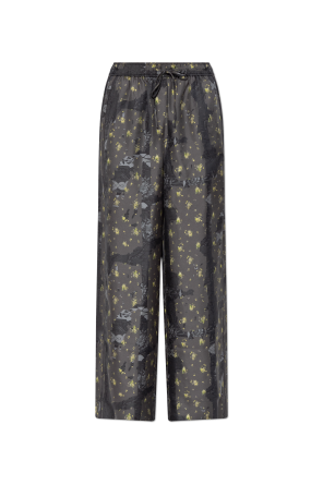 Loose-fit silk trousers