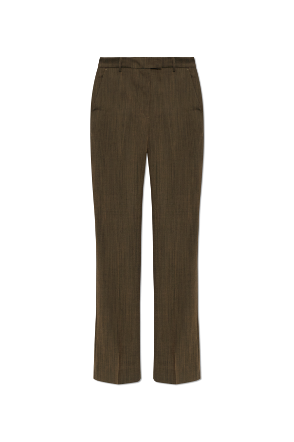 Wool pleated trousers od Ganni