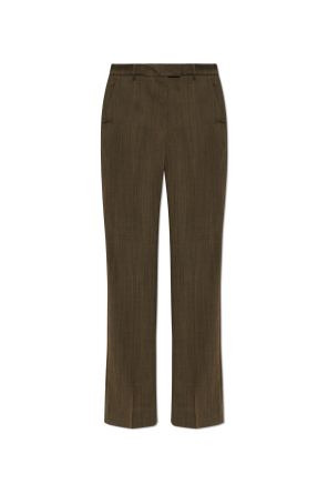 Wool pleated trousers