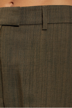 Ganni Wool pleated trousers