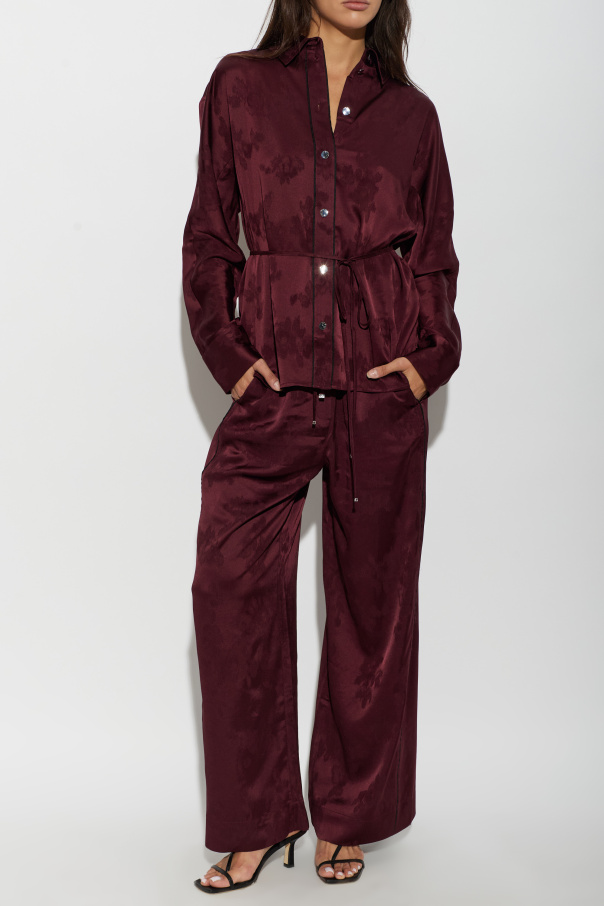 Ganni Trousers with floral motif