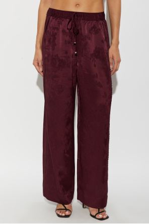 Ganni Trousers with floral motif