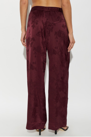 Ganni Trousers with floral motif