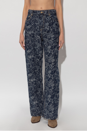 Ganni Floral motif jeans