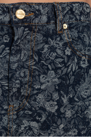 Ganni Floral motif jeans