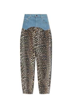 Jeans con estampado floral