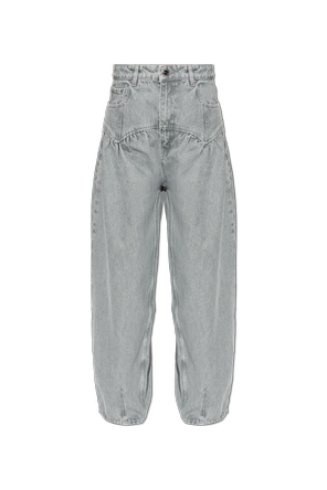 High-waisted jeans
