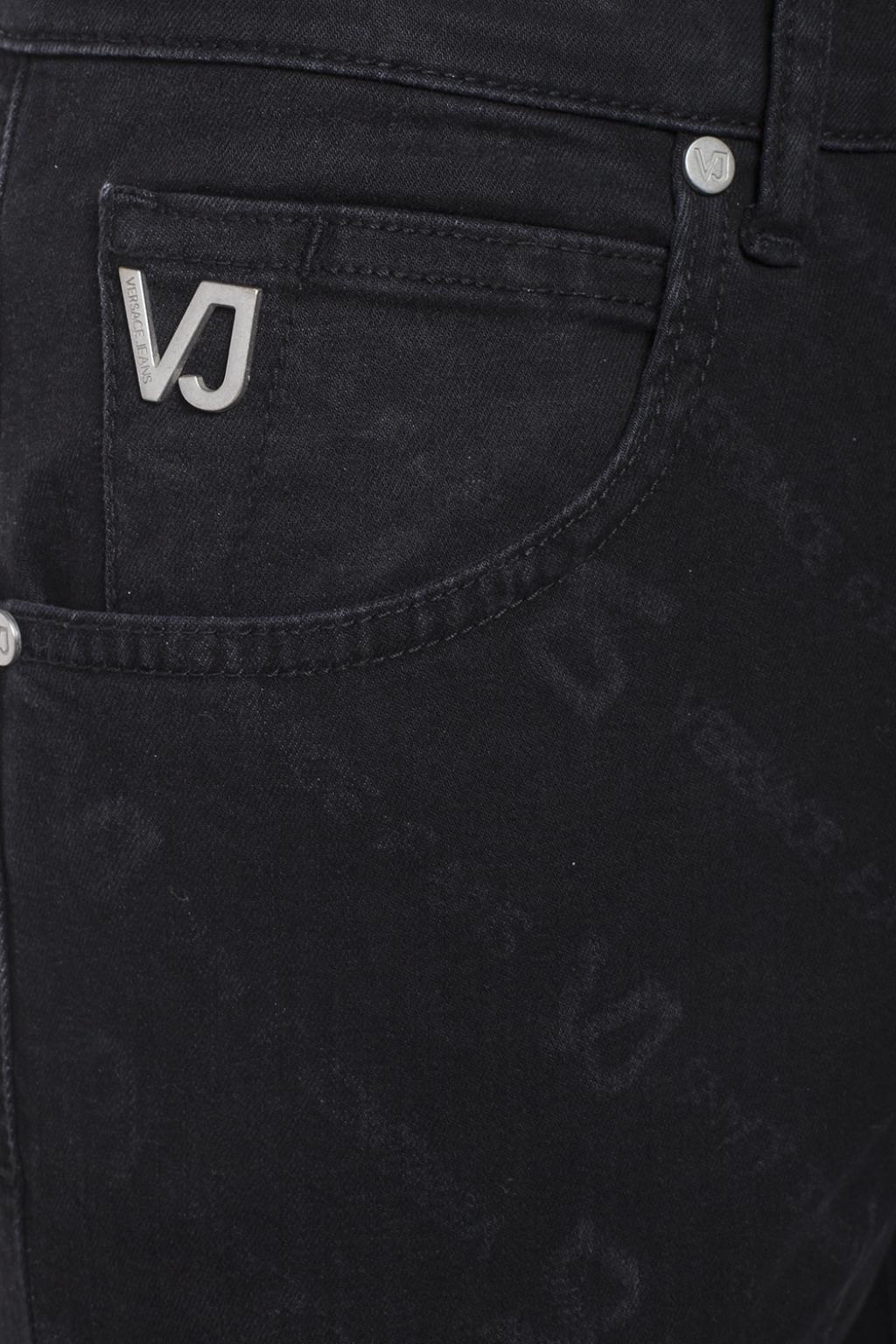versace black skinny jeans