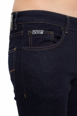 Versace Jeans Couture Calvin Klein Jeans Regular Gestreept T-shirt met logo op de borst