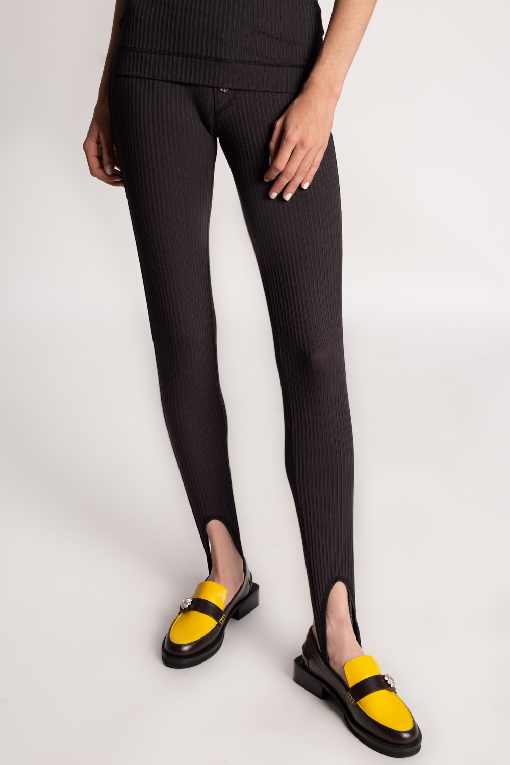 Ganni Ribbed leggings