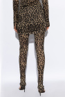 Blumarine BROWN Trousers with animal motif