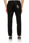 Versace Logo-embroidered trousers