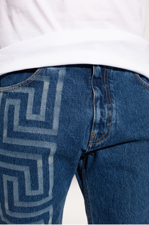Versace zebra printed skinny jeans