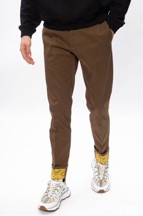 Versace Logo-embroidered trousers