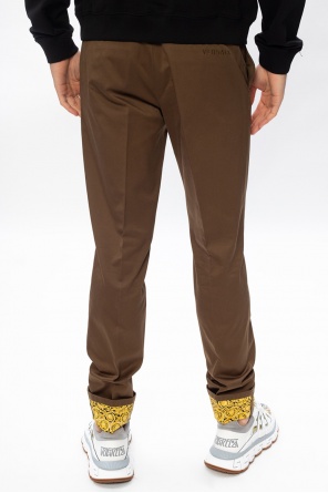 Versace Logo-embroidered trousers