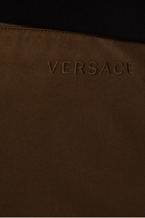 Versace Logo-embroidered trousers