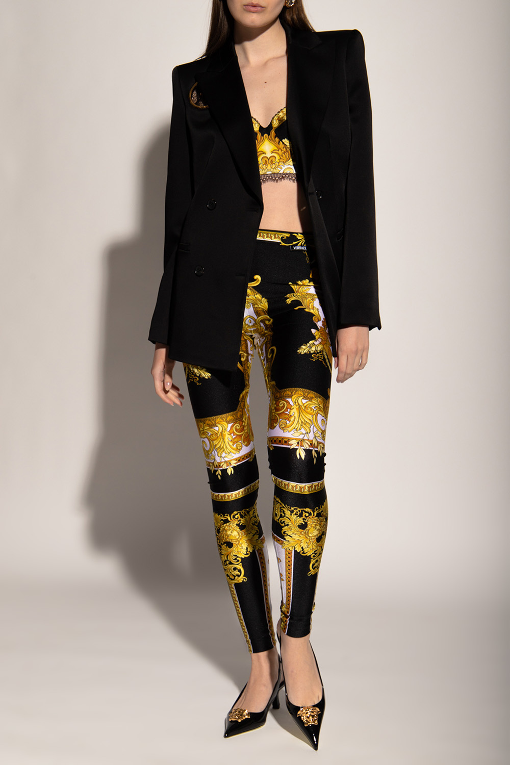 IetpShops, Versace Patterned leggings, TEEN sequin embellished leggings