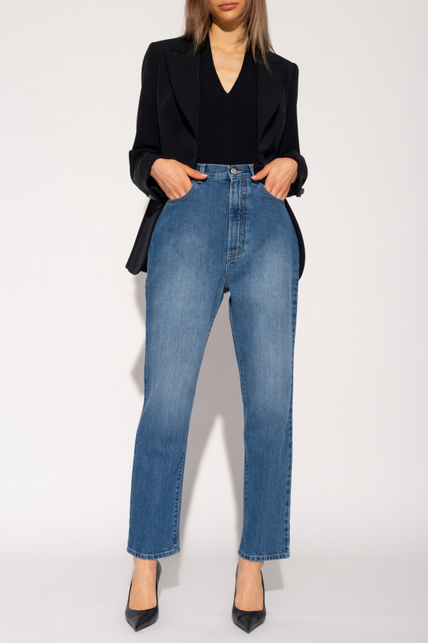 IetpShops TW - waisted jeans Alaïa - High - Ralph Lauren Kids scallop-hem cotton  shorts Weiß