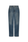 Alaïa BLUE High-waisted jeans