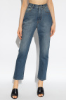 Alaïa BLUE High-waisted jeans