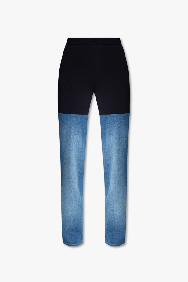 Alaïa Rib trousers in contrasting fabrics