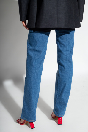 Alaïa Spodnie z łączonych materiałów