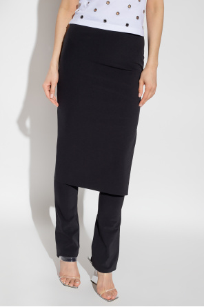 Alaïa Technical trousers with skirt overlay